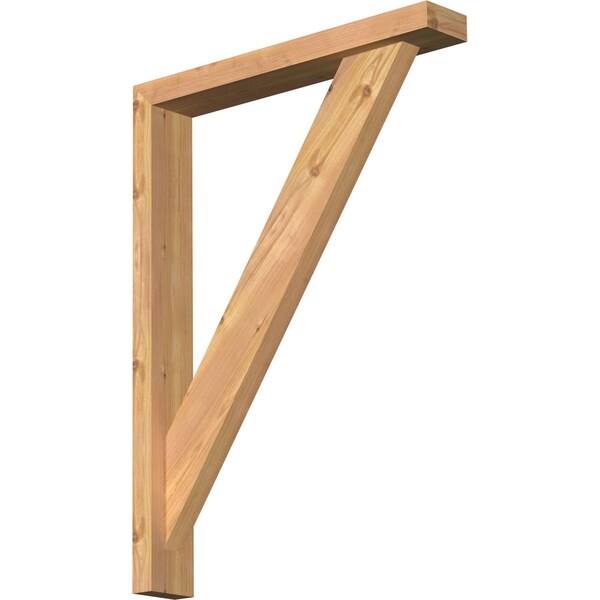 Ekena Millwork Traditional Craftsman Smooth Bracket w/ Offset Brace, Western Red Cedar, 3 1/2"W x 22"D x 30"H BKT0402X22X30TRA04SWR - main
